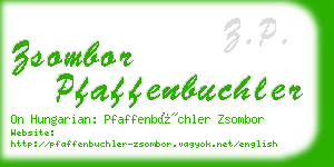 zsombor pfaffenbuchler business card